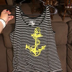 striped anchor tank top